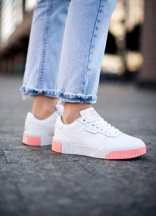 Жіночі кросівки puma cali basket white pink знижка sale / smb