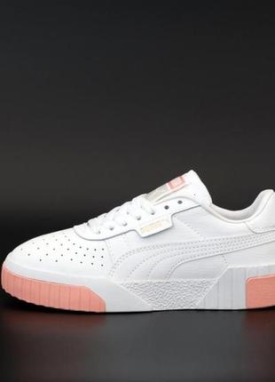 Женские кроссовки puma cali basket white pink снижка sale / smb7 фото