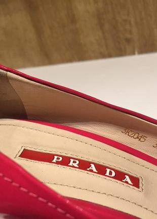 Босоножки prada (оригинал) розовые на платформе4 фото