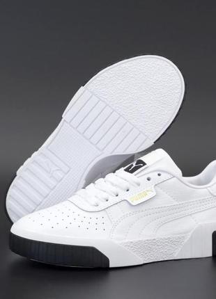 Женские кроссовки puma cali basket white black 1 / smb