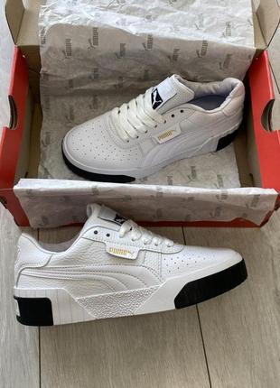 Женские кроссовки puma cali basket white black 1 / smb4 фото