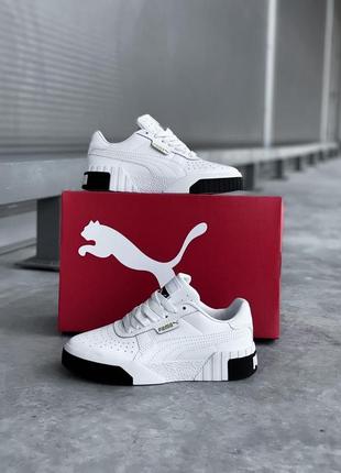 Женские кроссовки puma cali basket white black 1 / smb9 фото