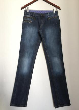 Прямі джинси з заклепками і камінням hooch