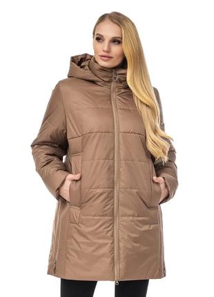Стильна жіноча куртка батал, розміри  52 - 701 фото