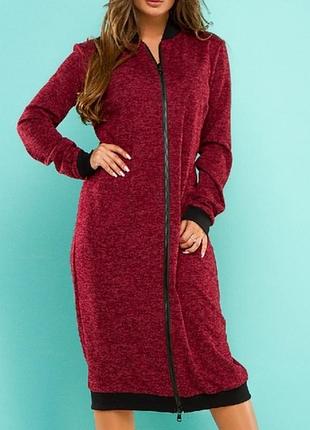 Сукня бомбер бордо. нове