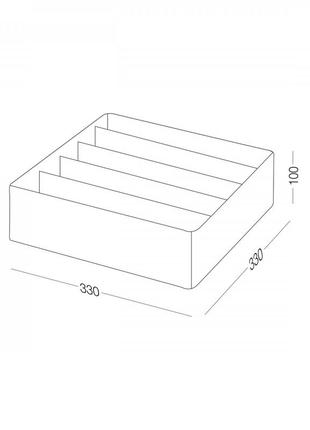 Органайзер для хранения на 5 секций th-09-05 gray