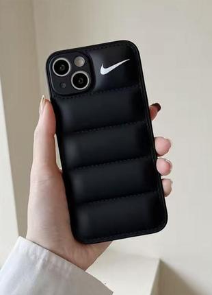 Пуферный чехол пуховик nike на iphone 13 pro max