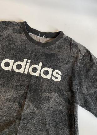 Мужская яркая футболка adidas большое лого логотип swoosh tech fleece modern dri fit4 фото