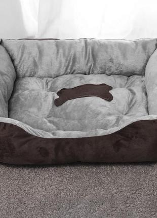 Лежак для кошек и собак taotaopets 545508 brown s 43*30 см мягкий и уютный2 фото