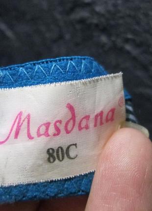 Бюстгальтер 75в бренд masdana (push up) поролон цв морской волны нижнее белье бюстик лиф б/у4 фото