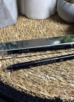 Водостійкий олівець для очей christian dior diorshow 24h stylo waterproof eyeliner 076 pearly silver4 фото