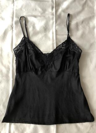Шелковый топ guess. xs-s. натуральный шёлк 100%