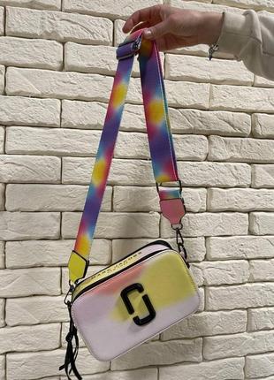 Женская сумка marc jacobs разноцветная кросс боди / подарок на 8 марта