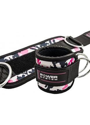 Манжети на щиколотку power system ps-3470 ankle strap camo pink/black r_580