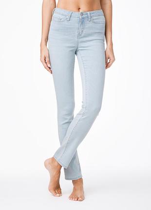 Джинсы из шелковистого полотна satin denim