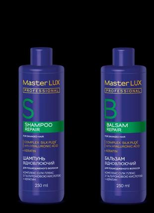 Шампунь master lux professional відновлюючий для пошкодженого волосся (repair) 1000 мл