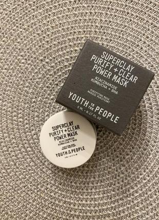 Очищуюча маска для обличчя youth to the people superclay purity clear Medical mask, 5ml