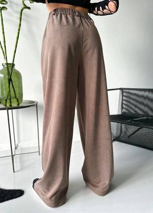 Замшевые брюки палаццо4 фото