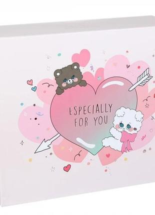 Подарочная коробка-открытка "love you", разм.32*27.5*11 см