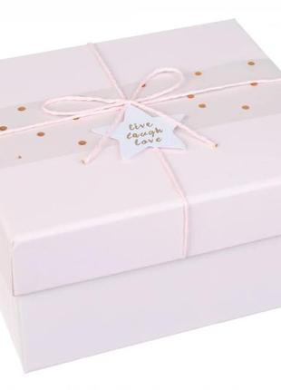 Подарочные коробочки рожеві із бантиком, розмір.l: 26*21*10.5 cм (комплект 3 шт)2 фото