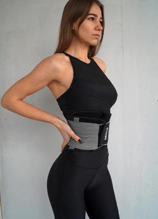 Пояс-корсет  для підтримки спини power system ps-6031 waist shaper grey s/m2 фото