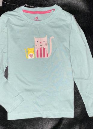 Яскравий реглан бірюзового кольору з принтом //розмір: 110/116 //бренд:  lupilu