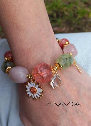 Браслет кварц агат принит4 фото