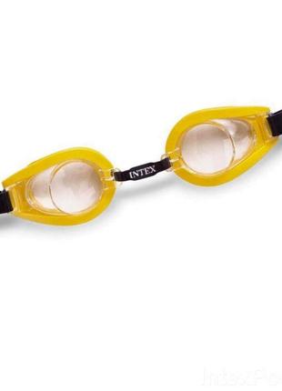 Дитячі окуляри для плавання intex 55602 розмір s (жовтий). окуляри для дітей від 3 до 6 років