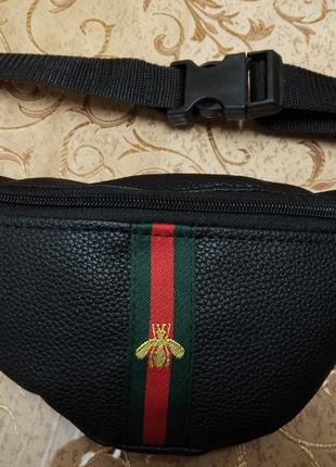 Сумка на пояс, бананка, поясная сумка, барыжка, напоясная сумка  в стиле gucci6 фото