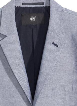 Оригінальний оксфордський піджак slim fit від бренду h&m розм. 523 фото