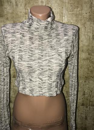 Серый кроп топ,серая водолазка