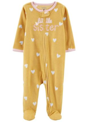 Флисовый человечек пижама комбинезон слип carters картерс