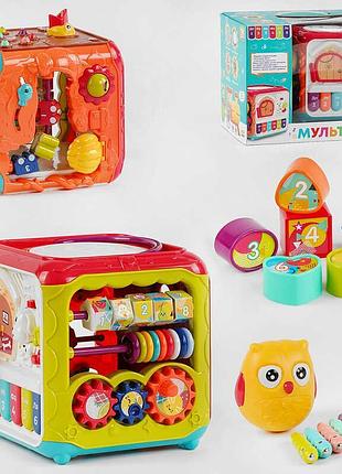 Развивающая игрушка tk group мультикуб, украинская озвучка, игра с червячками, 14532