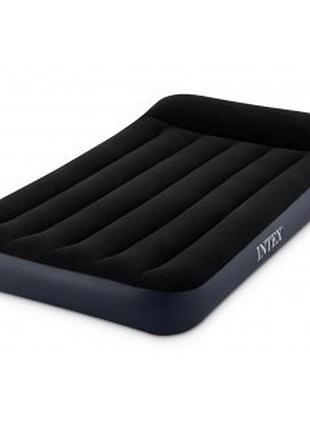 Надувная кровать-матрас intex 99 х 191 х 25 см чёрный (64141)