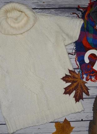 S-l женский фирменный свитер джемпер накидка с горловиной крупной вязки benetton4 фото