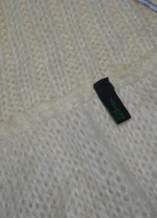 S-l фірмовий жіночий светр, джемпер накидка з горловиною великої в'язки benetton8 фото