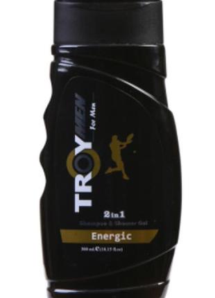 Мужской шампунь для волос и тела troymen energic, 300 мл