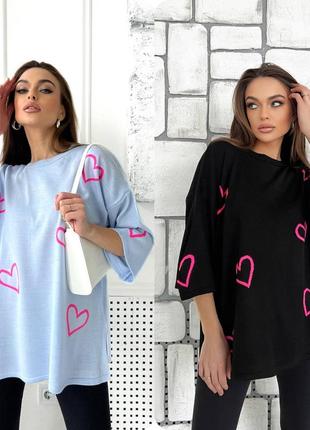 Женская тоненькая удлиненная кофточка в стиле oversize 
•модель 106