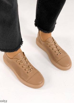 Кеди =netti= колір: caramel, натуральна шкіра