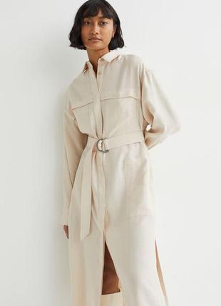 Плаття-сорочка зі змішаного ліоцелу h&m,p.l-xl
