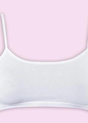 Топ підлітковий для дівчинки "білий", 12-13 років (зріст 152-158) і 14-15 років (зріст 158-164)