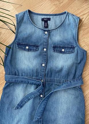 Джинсовый сарафан, платье на 11-12 лет