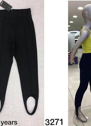 Чорні лосінки / леггінси для дівчинки зв штрипками