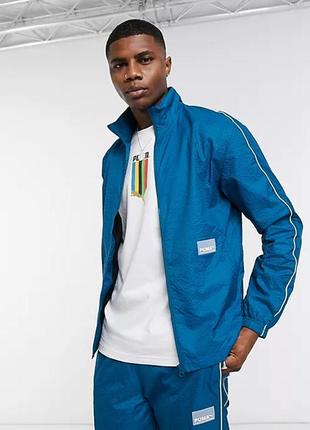 Puma avenir woven track jacket in blue 597784 36 олимпийка легкая куртка оригинал ветровка