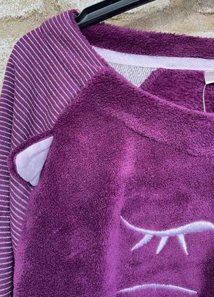 Плюшевый стильный мягкий свитер с мордочкой esmara размер л5 фото
