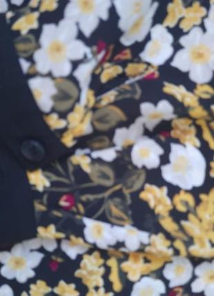 Блуза рубашка сорочка принт цветы4 фото