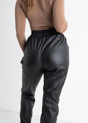 48-54р женские стильные джоггеры брюки из экокожи весна3 фото