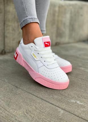 Женские кроссовки puma cali basket white pink 1 / smb7 фото