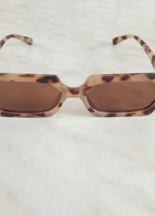 Сонцезахисні окуляри вузькі солнцезащитные очки ретро 4873 фото
