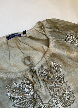 Неймовірно гарна натуральна блуза charles voegele.5 фото